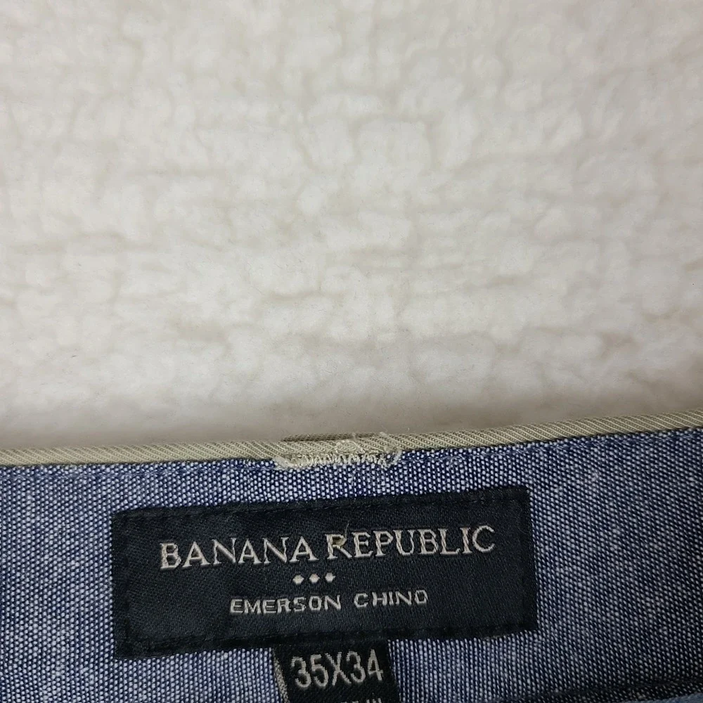 Banana Republic Pants Mens 35x34 Beige Emerson Chino Straight Leg Cotton